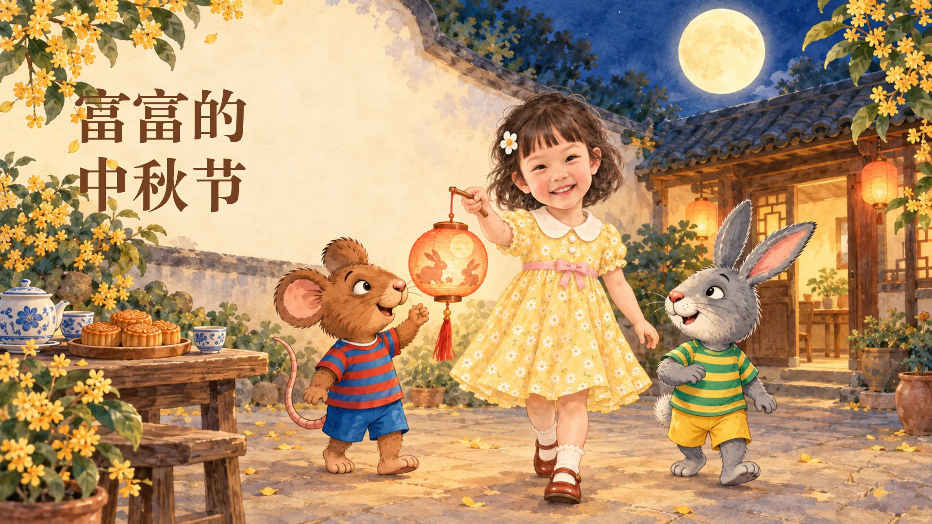 富富的中秋节绘本动画封面